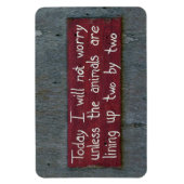 Teken "Vandaag maak ik me geen zorgen" Magneet (Verticaal)