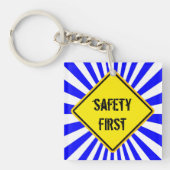 teken, veiligheid eerst sleutelhanger (voorkant)