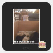 teken vierkante sticker (Voorkant)