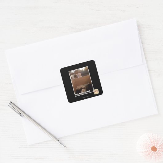 teken vierkante sticker (Envelop)