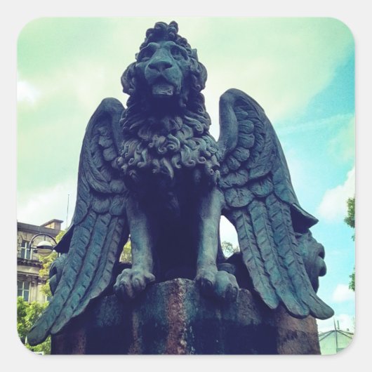 Teken Vierkante Sticker (Voorkant)