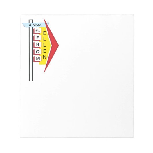 Teken voor 50-tal gebarentaal 3 notitieblok (Voorkant)