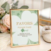 Teken voor baby shower gunstgeschenken Lucky Charm