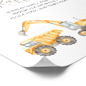 Teken voor Baby shower met luier Raffle Poster (Hoek)