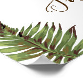 Teken voor Baby shower van ananas uit tropische bl Poster (Hoek)