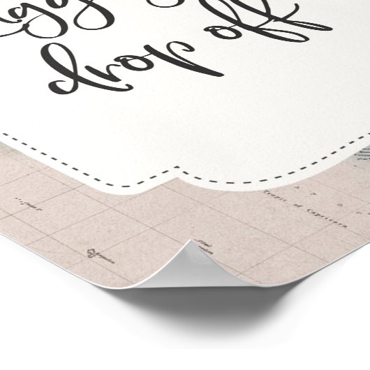 Teken voor bagage uit bagage voor reizen poster (Hoek)