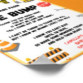 Teken voor bouwpartij, Baby shower Poster (Hoek)