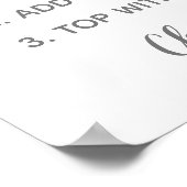 Teken voor bruidsdouche Mimosa met witte bloemen b Poster (Hoek)