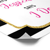 Teken voor bruidsfeest met bloemen tot ik trouw poster (Hoek)