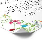 Teken voor bruidsjonker spel 'Wildflowers Ring Hun Poster (Hoek)