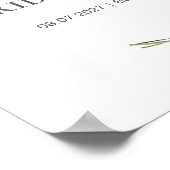 Teken voor bruidsuitnodiging met eucalyptus lavend poster (Hoek)