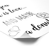 Teken voor bruiloft/repetitie-dessert foto afdruk (Hoek)