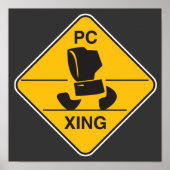 teken voor computerkruising ( xing ) poster (Voorkant)