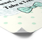 Teken voor Cute Blue Bow Stropdas Party Poster (Hoek)