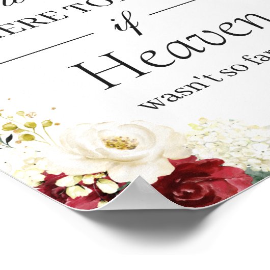 Teken voor de bruiloft in liefdevolle herinnering poster (Hoek)