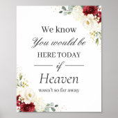 Teken voor de bruiloft in liefdevolle herinnering  poster (Voorkant)