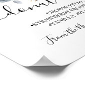 Teken voor de Donutbar Zoetigheden Tafel Bruilofts Poster (Hoek)