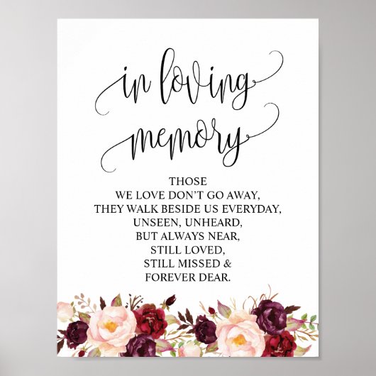 Teken voor de herdenkingstafel van de bruiloft ter poster (Voorkant)