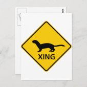 Teken voor de kruising met weel en fret briefkaart (Voorkant / Achterkant)