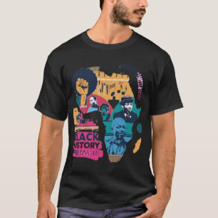 Teken voor de maand van de zwarte geschiedenis t-shirt