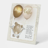 Teken voor diapraffle-tablet reclamebord met voetstuk (Voorkant)