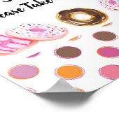 Teken voor donut Birthday-behandelingen Poster (Hoek)