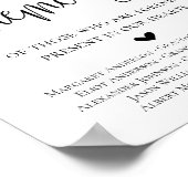 Teken voor een trouwfeest met 'In Loving Memory' ( Poster (Hoek)