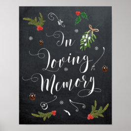 Teken voor een wintertrouwdag ter nagedachtenis poster