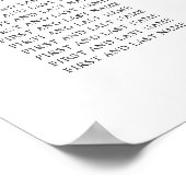 Teken voor Elegant Blue Floral Wedding Seding Char Poster (Hoek)