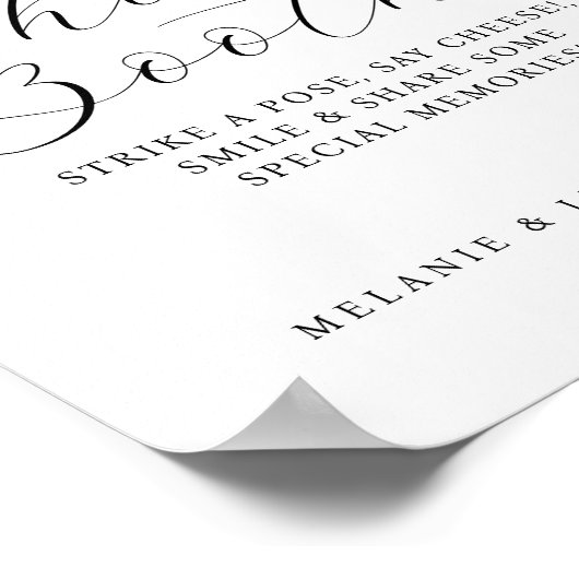 Teken voor fotohokje Minimal Elegante Schrift & Mo Poster (Hoek)