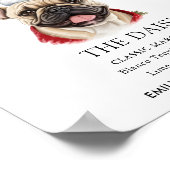 Teken voor Franse Bulldog-huwelijksdrankje Poster (Hoek)