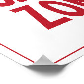 Teken voor geladen zone poster (Hoek)