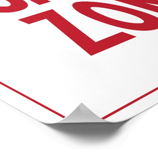 Teken voor geladen zone poster (Hoek)