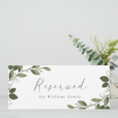 Teken voor gereserveerde roze takjes kaart (Staand voorkant)