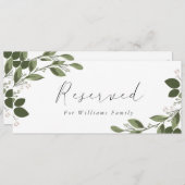 Teken voor gereserveerde roze takjes kaart (Voorkant / Achterkant)