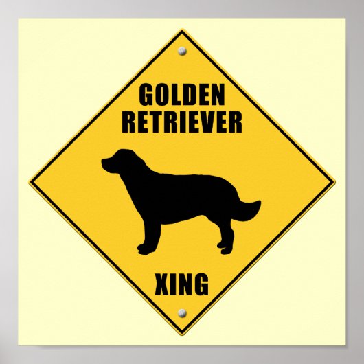 Teken voor Golden Retriever kruising (XING) Poster (Voorkant)