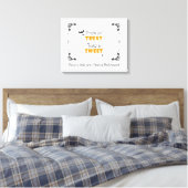 Teken voor Halloween Treat Canvas Afdruk (Insitu (Slaapkamer))