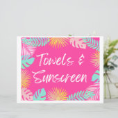 Teken voor handdoeken en zonneschermen | Pool Part (Staand voorkant)