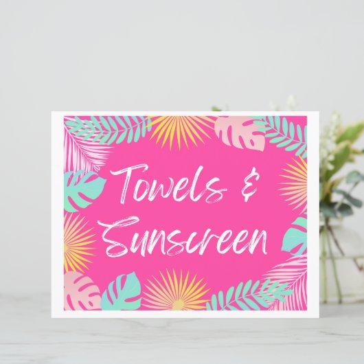 Teken voor handdoeken en zonneschermen | Pool Part (Staand voorkant)