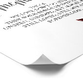 Teken voor herinnering aan bruiloft Tafelkaart v10 Poster (Hoek)