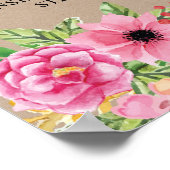 Teken voor herinnering aan de bruiloft Tafelkaart  Poster (Hoek)