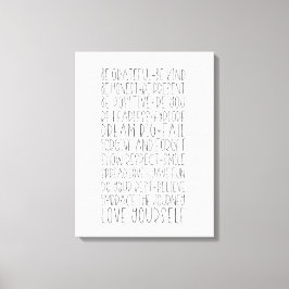 Teken voor herinnering aan familie canvas afdruk