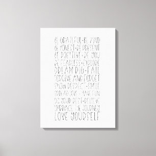 Teken voor herinnering aan familie canvas afdruk