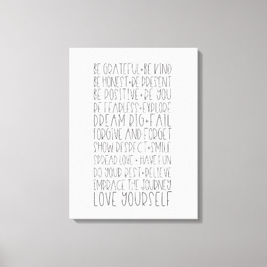 Teken voor herinnering aan familie canvas afdruk (Voorkant)