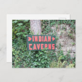 teken voor het Briefkaart van de indiase caverns (Voorkant / Achterkant)