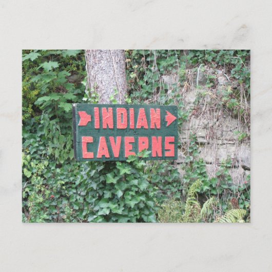 teken voor het Briefkaart van de indiase caverns (Voorkant)