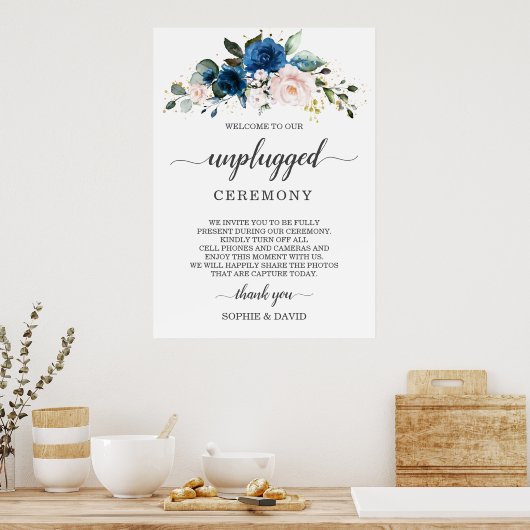 Teken voor het huwelijksceremonie zonder mobiele t poster (Keuken)