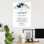 Teken voor het huwelijksceremonie zonder mobiele t poster (Thuiskantoor)