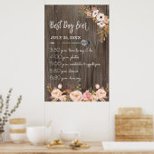 Teken voor het schema van beste dagelijkse huwelij poster (Keuken)