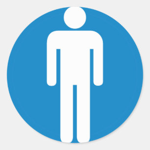 Teken voor het startpunt van mannen ronde sticker